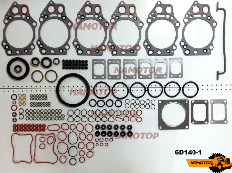 Ремкомплект двигателя KOMATSU 6D140-1. Полный Верх+Низ